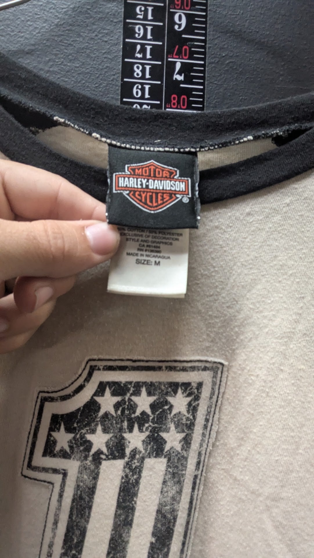 2020 Harley-Davidson #1 Raglan Long Sleeve Shirt Medium Lake of the Ozarks Missouri