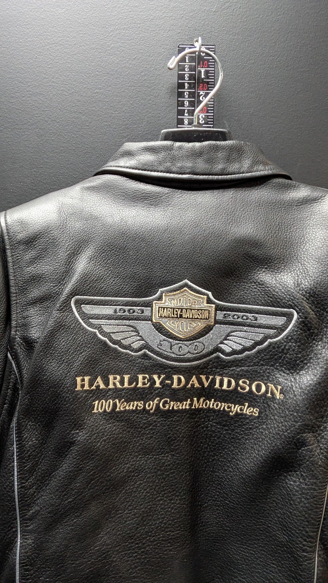 Harley-Davidson Women's Leather Jacket Medium 100th Anniversary Black 2003