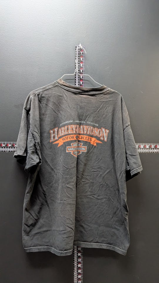 Harley-Davidson Faded Black Bar & Shield Pocket Logo T-Shirt Men's XL