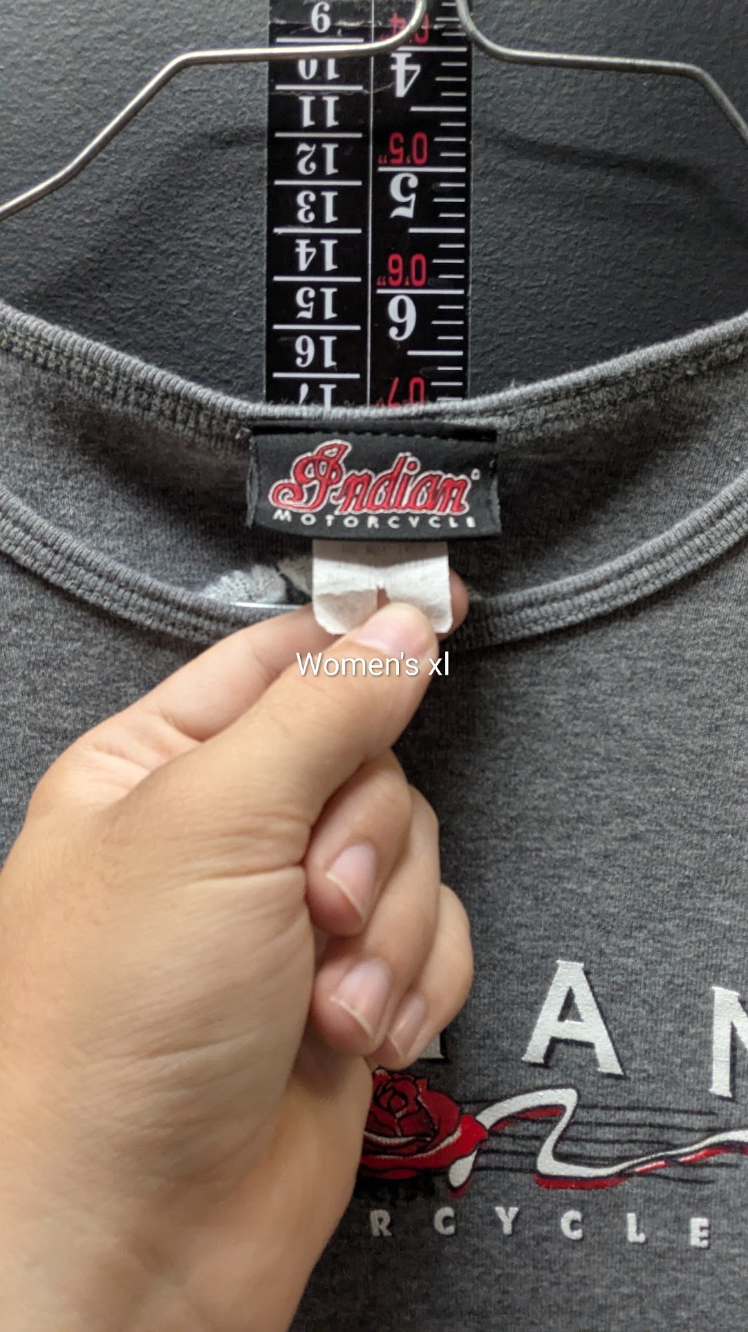 Indian Motorcycle Women's Long Sleeve Graphic Shirt – Gray – Women's XL