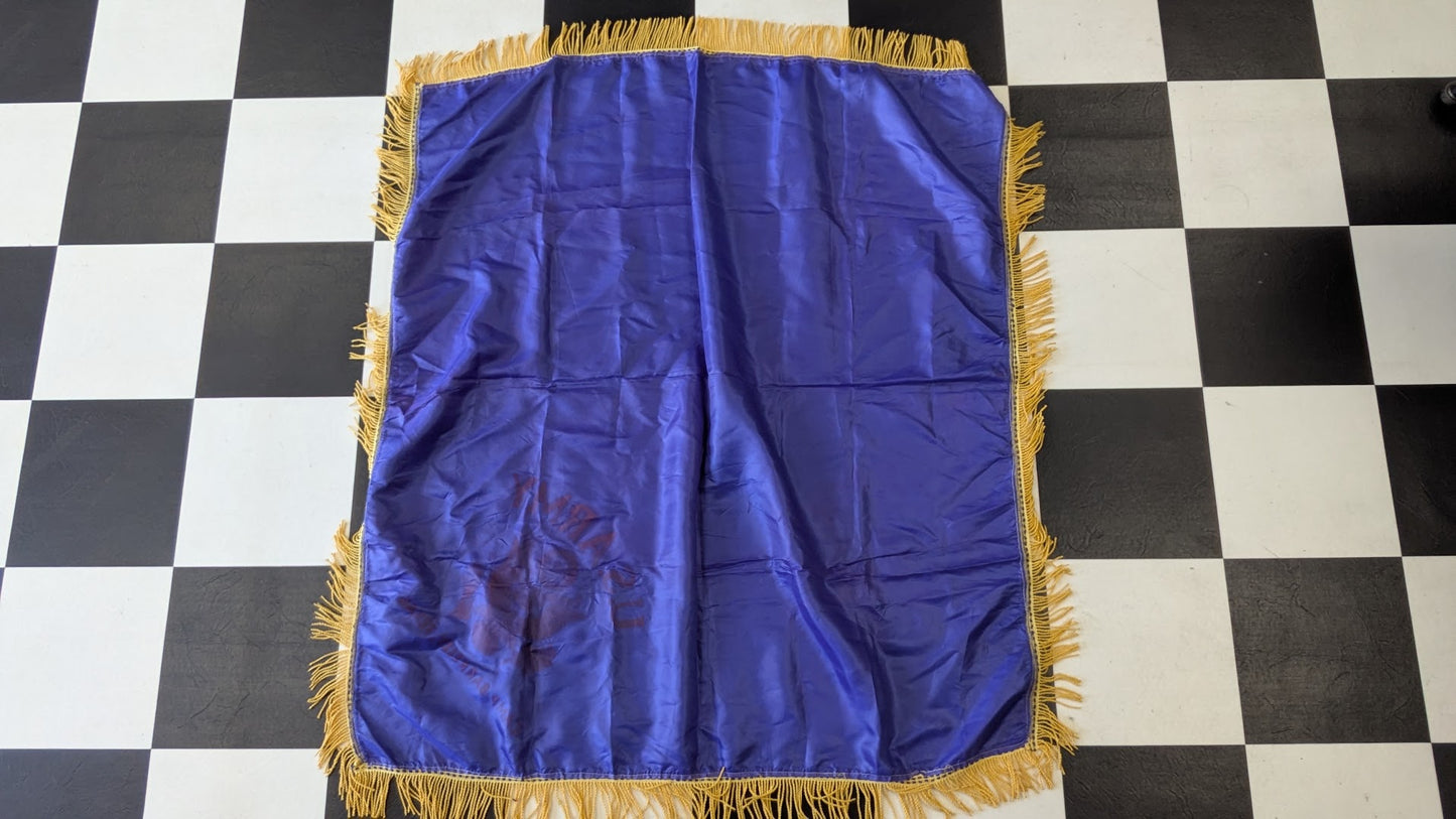 Vintage U.S. Army Camp Barkeley, Texas Ceremonial Satin Banner with Gold Fringe