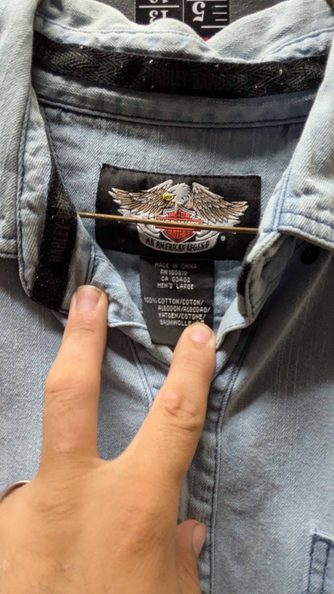 Vintage 2002 Harley-Davidson HD Stars T-Shirt Men’s XL Olive Green USA Graphic