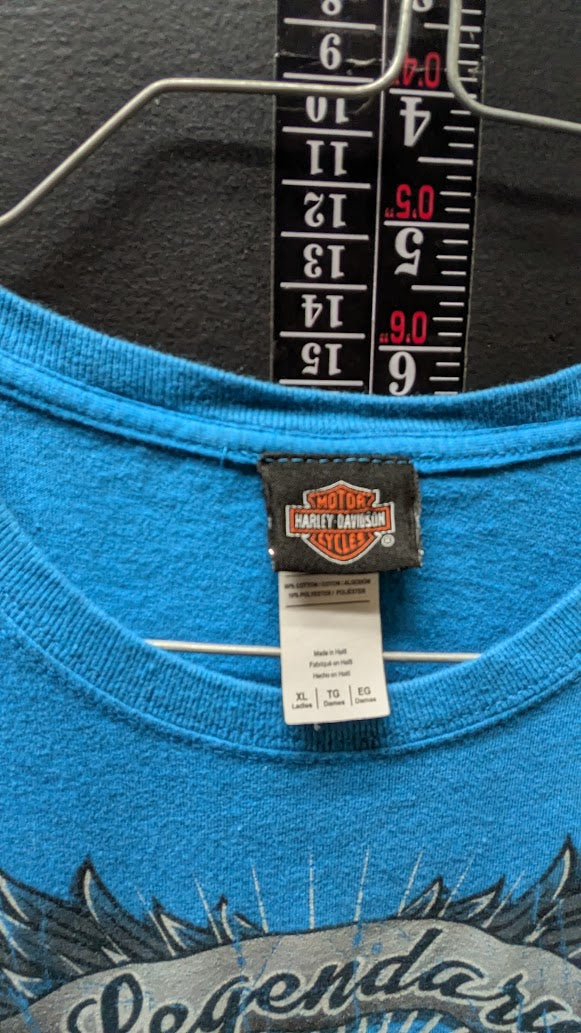 Harley-Davidson Legendary Wings Blue Graphic T-Shirt XL Wonder Lake