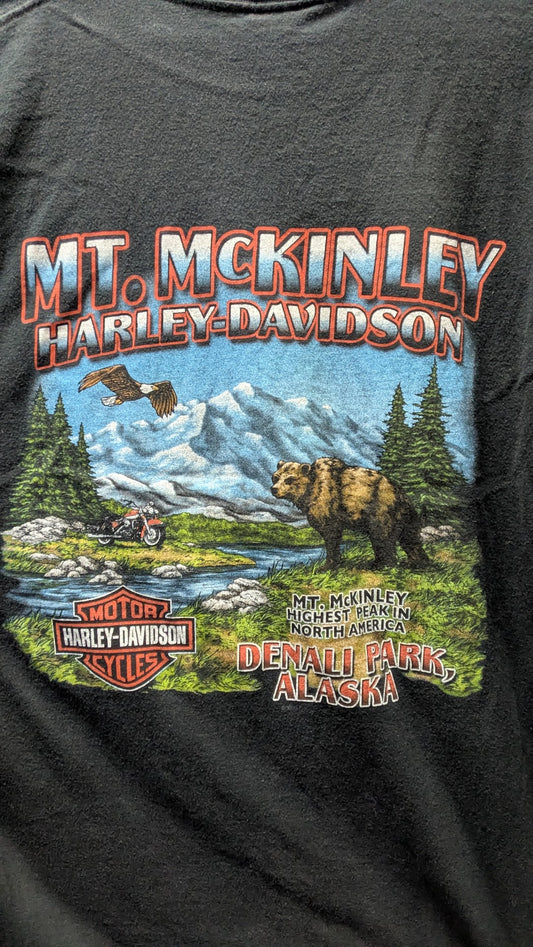 Got Any Lately? Vintage 2003 Harley-Davidson Mt. McKinley Denali Alaska T-Shirt Black