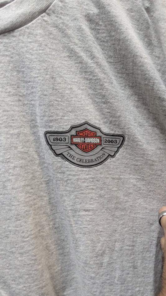 Vintage 2003 Harley-Davidson 100th Anniversary T-Shirt XL Milwaukee Wisconsin
