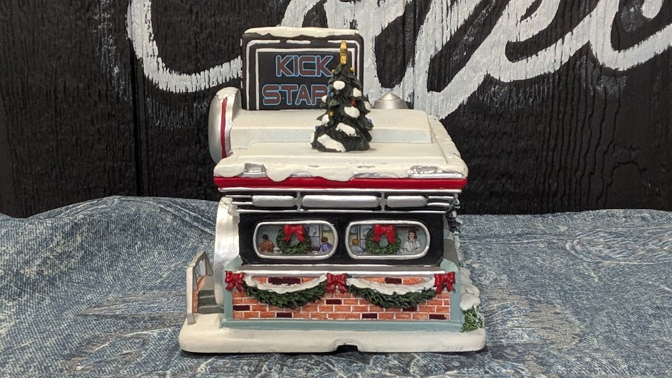 2006 Hawthorne Village Kick Start Diner Cycle City Christmas Motorcycle Village A2180 w/ COA