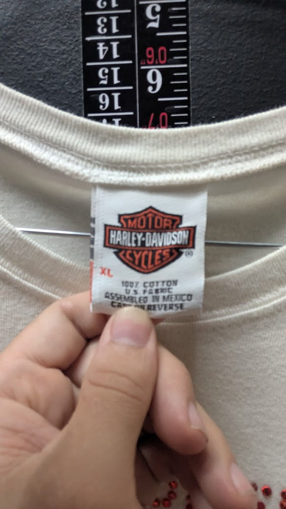 Harley-Davidson Milwaukee Women’s XL Rhinestone Sleeveless Shirt House of Harley