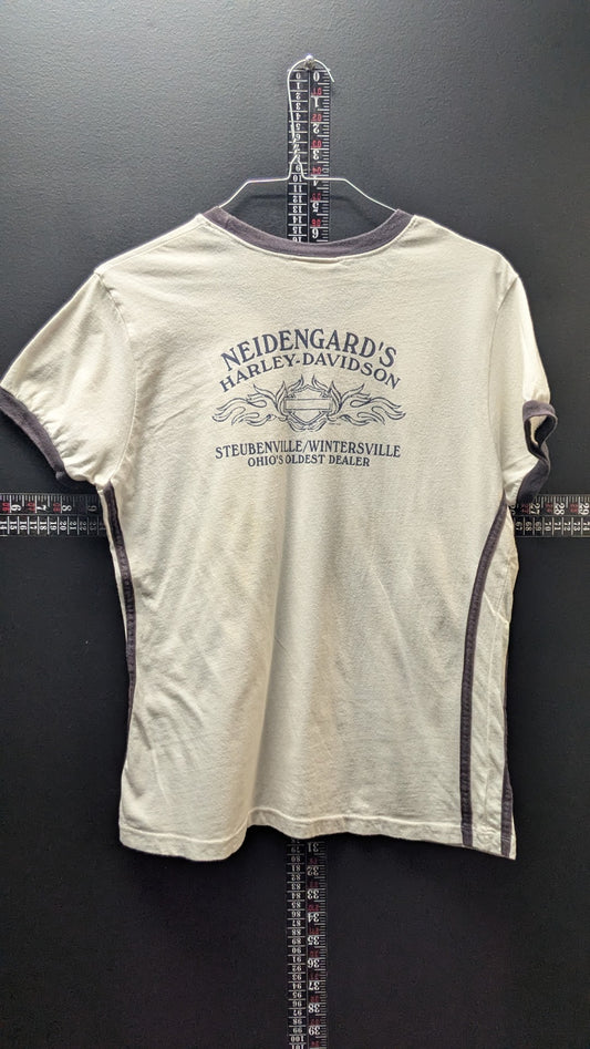 2007 Harley-Davidson Neidengard’s Women’s XL T-Shirt Ohio Flame Logo
