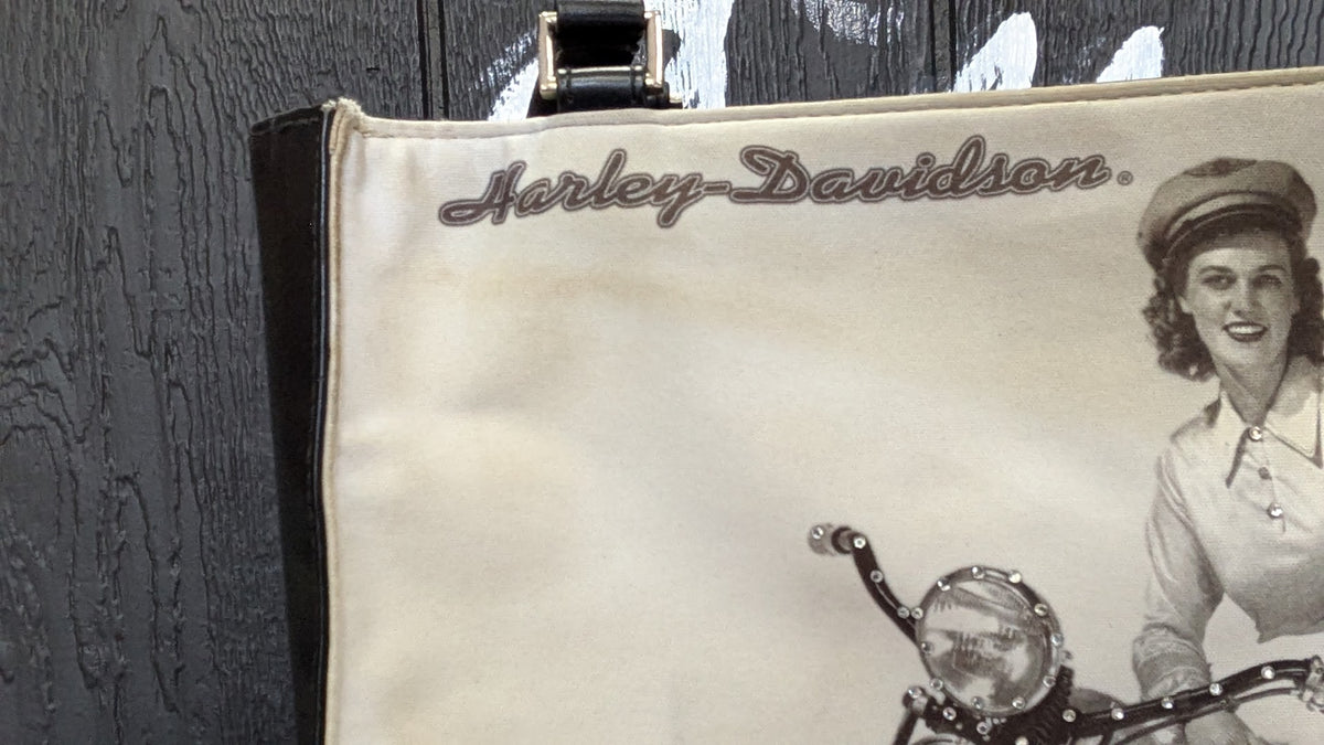 Vintage-Style Harley-Davidson Women's Motorcycle Shoulder Bag Purse Pin Up Retro