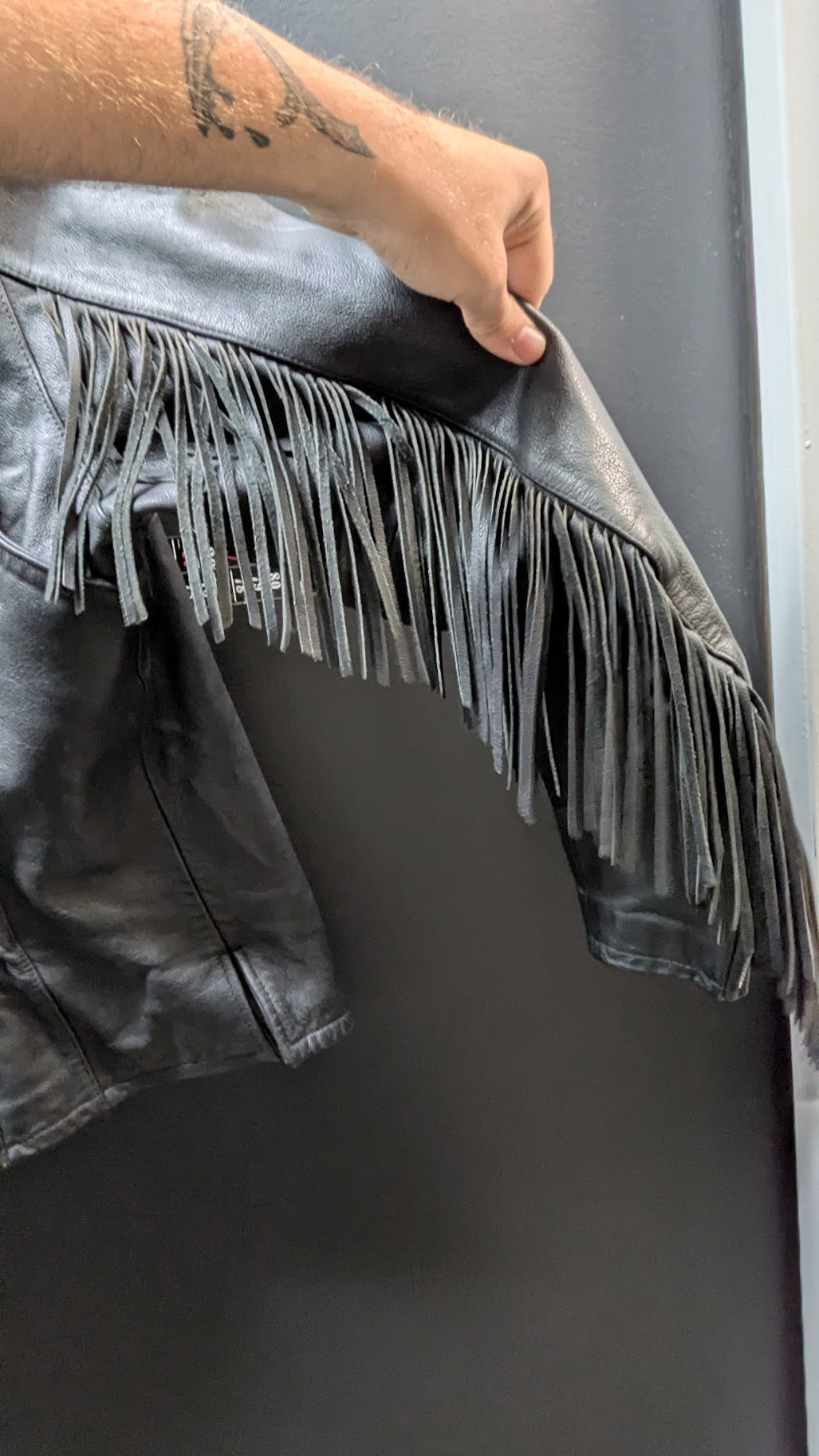 Vintage Harley-Davidson Women's Black Genuine Leather Fringe Jacket – XL
