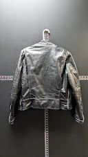 Vintage Women’s Brooks Leather Motorcycle Jacket USA Made Black Size 38 Moto