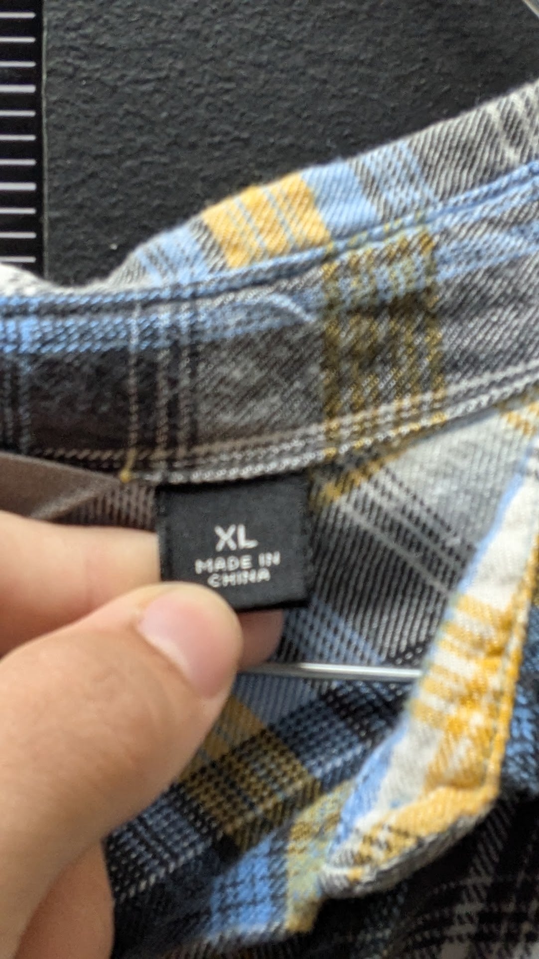 Harley-Davidson Women's XL Plaid Button-Up Shirt – Blue Yellow Gray 100% Rayon