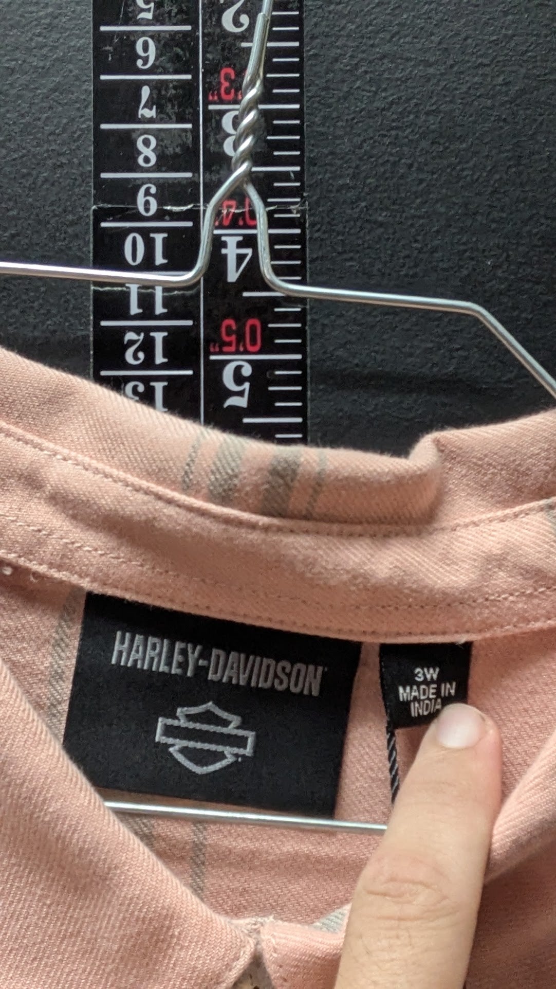 Harley-Davidson Pink Plaid Button-Up Shirt — 3W