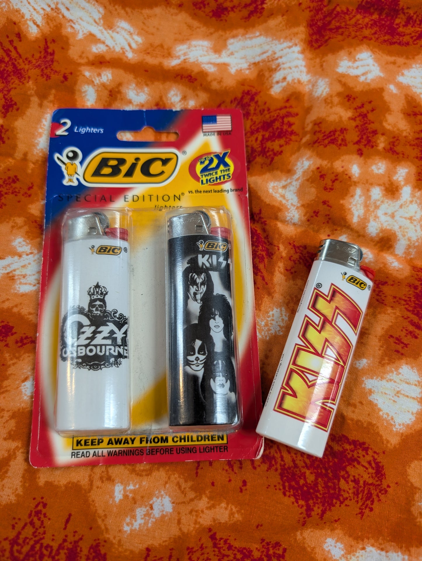 Collectible Ozzy Osbourne and Kiss Lighters
