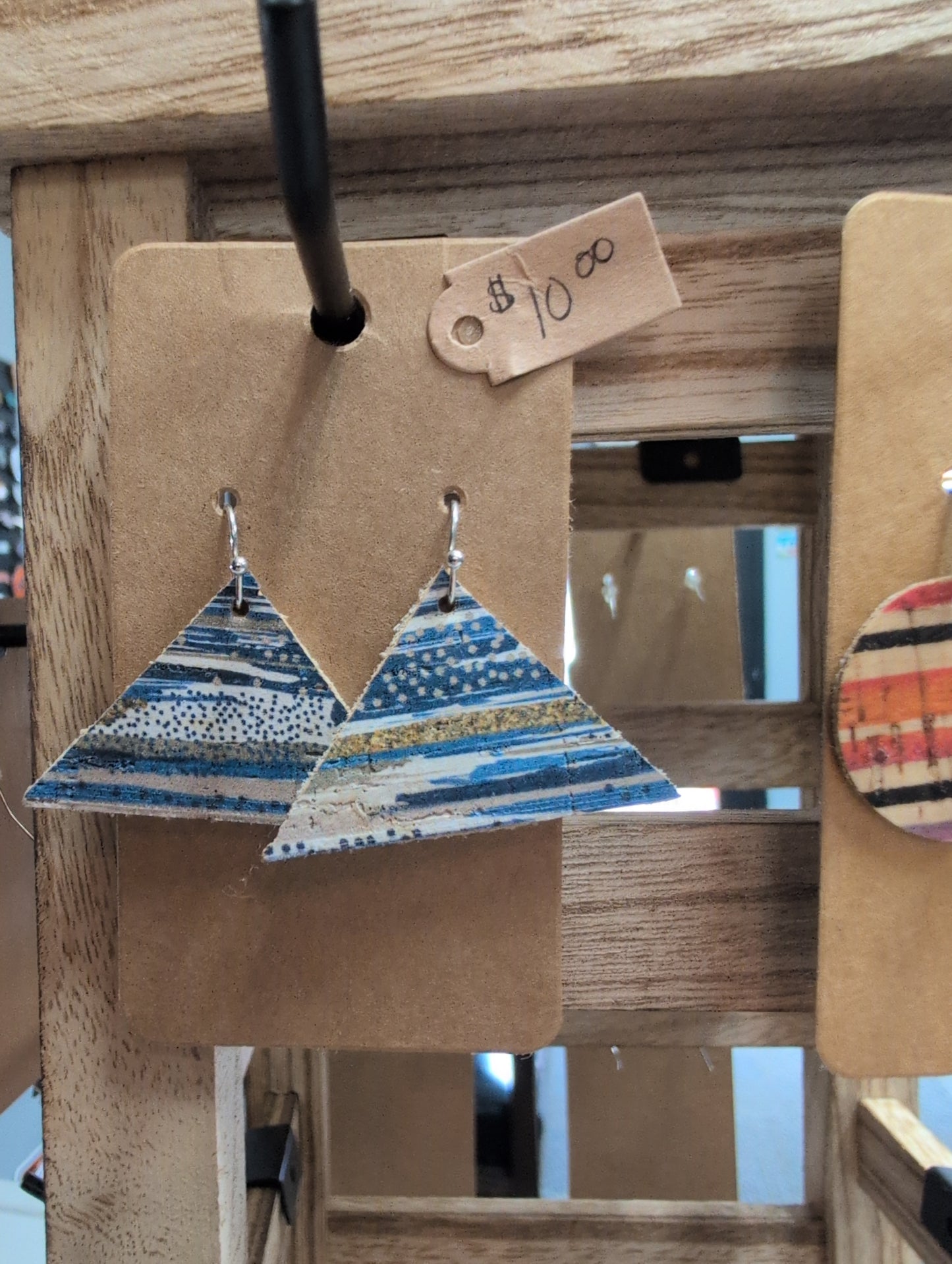 Triangle Dangle Earrings - Locally handmade