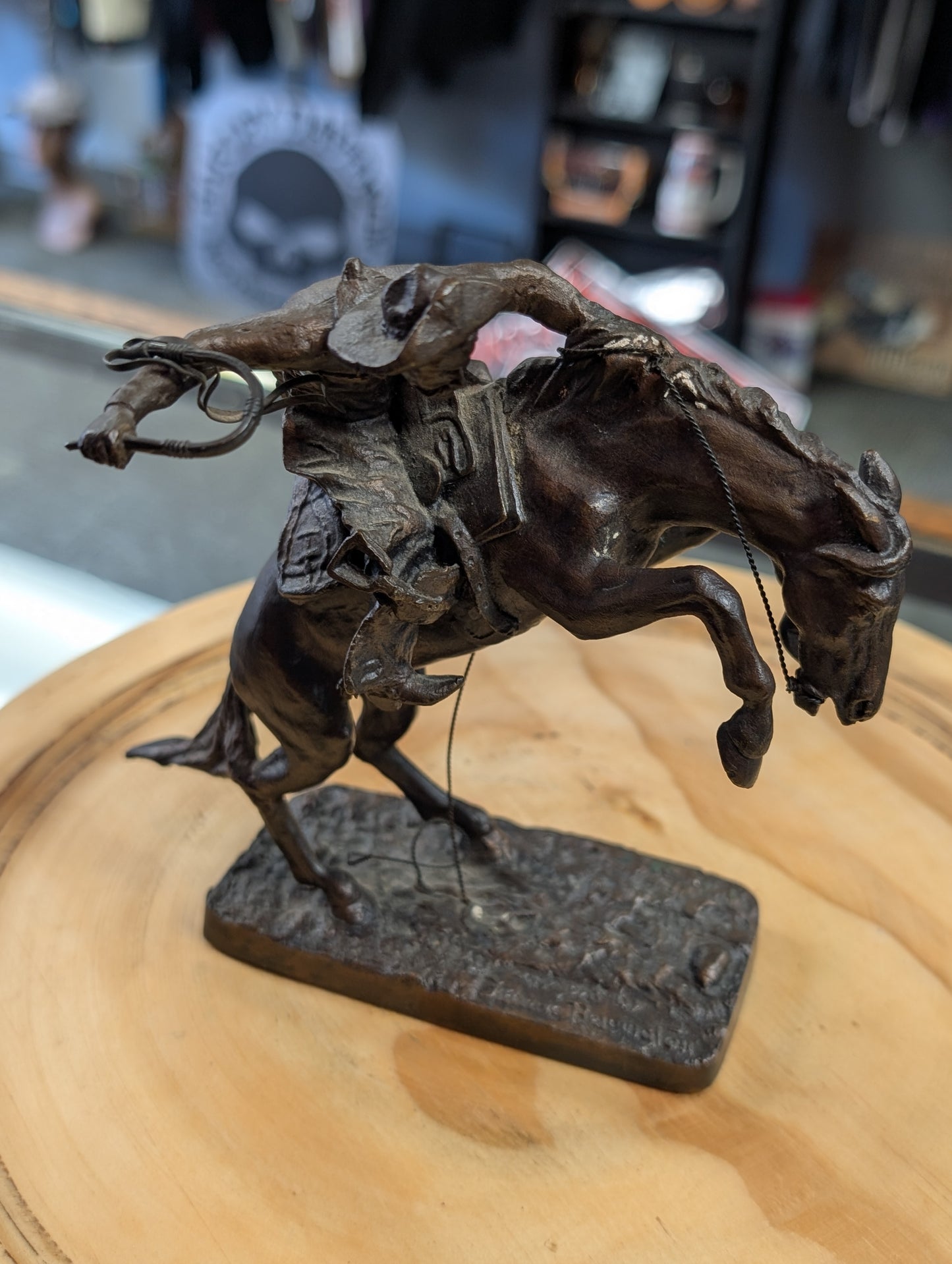 Bronco Buster Bronze Statue