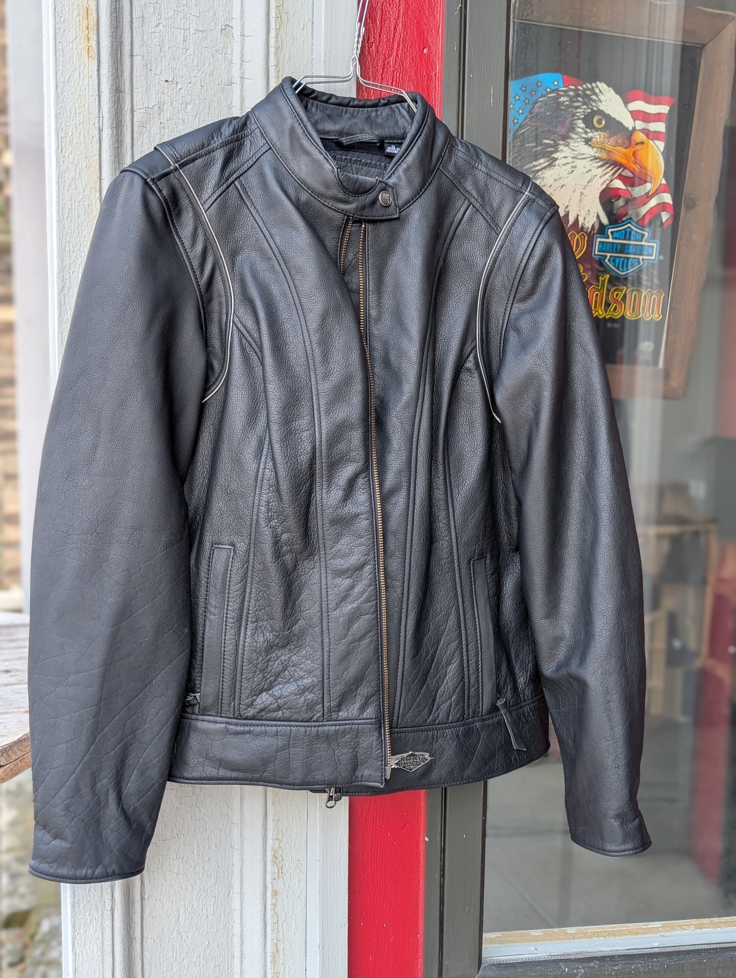 Leather Harley Davidson women's riding coat