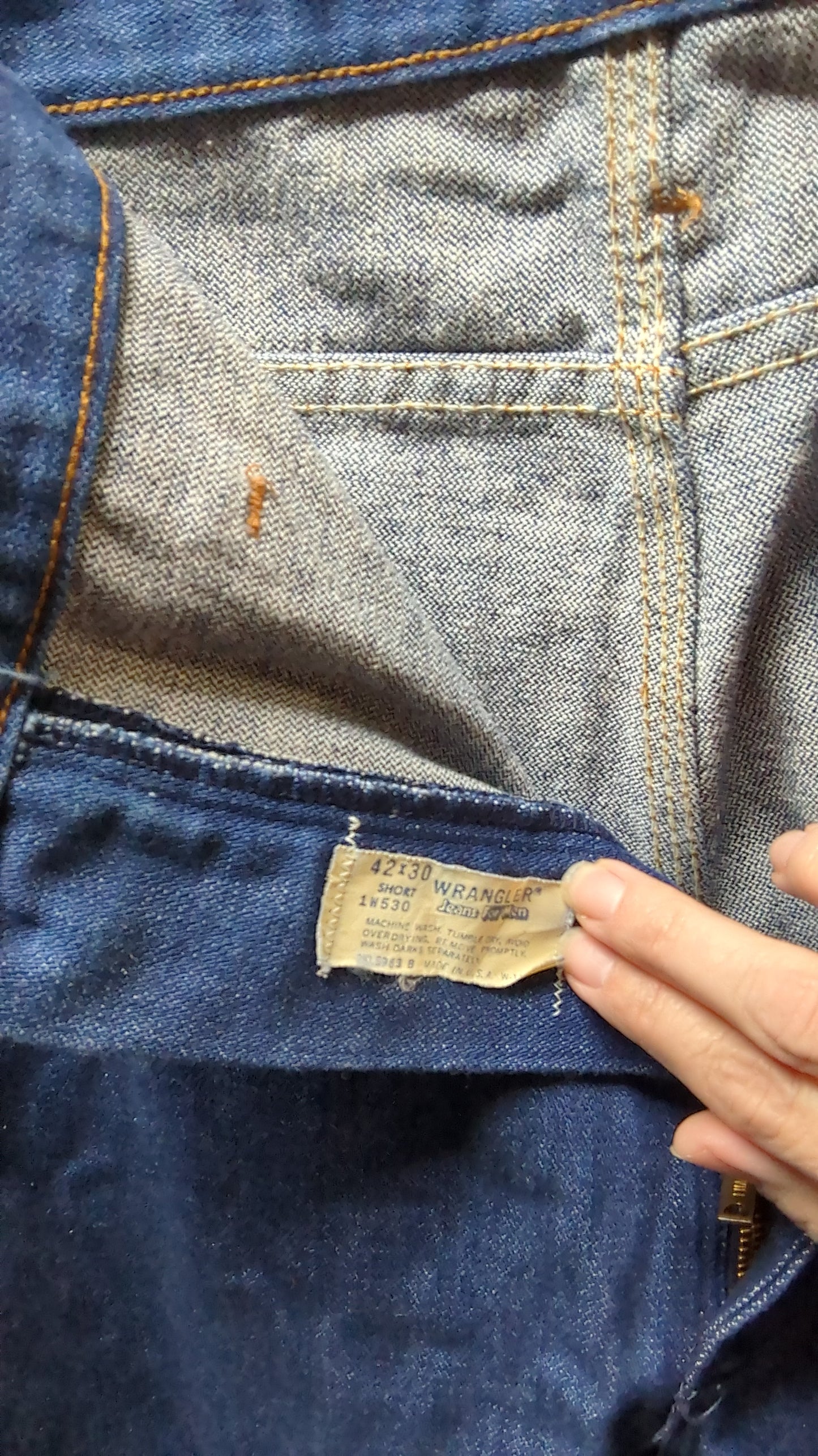 Vintage Men's 70s Wrangler jeans Size 42X30