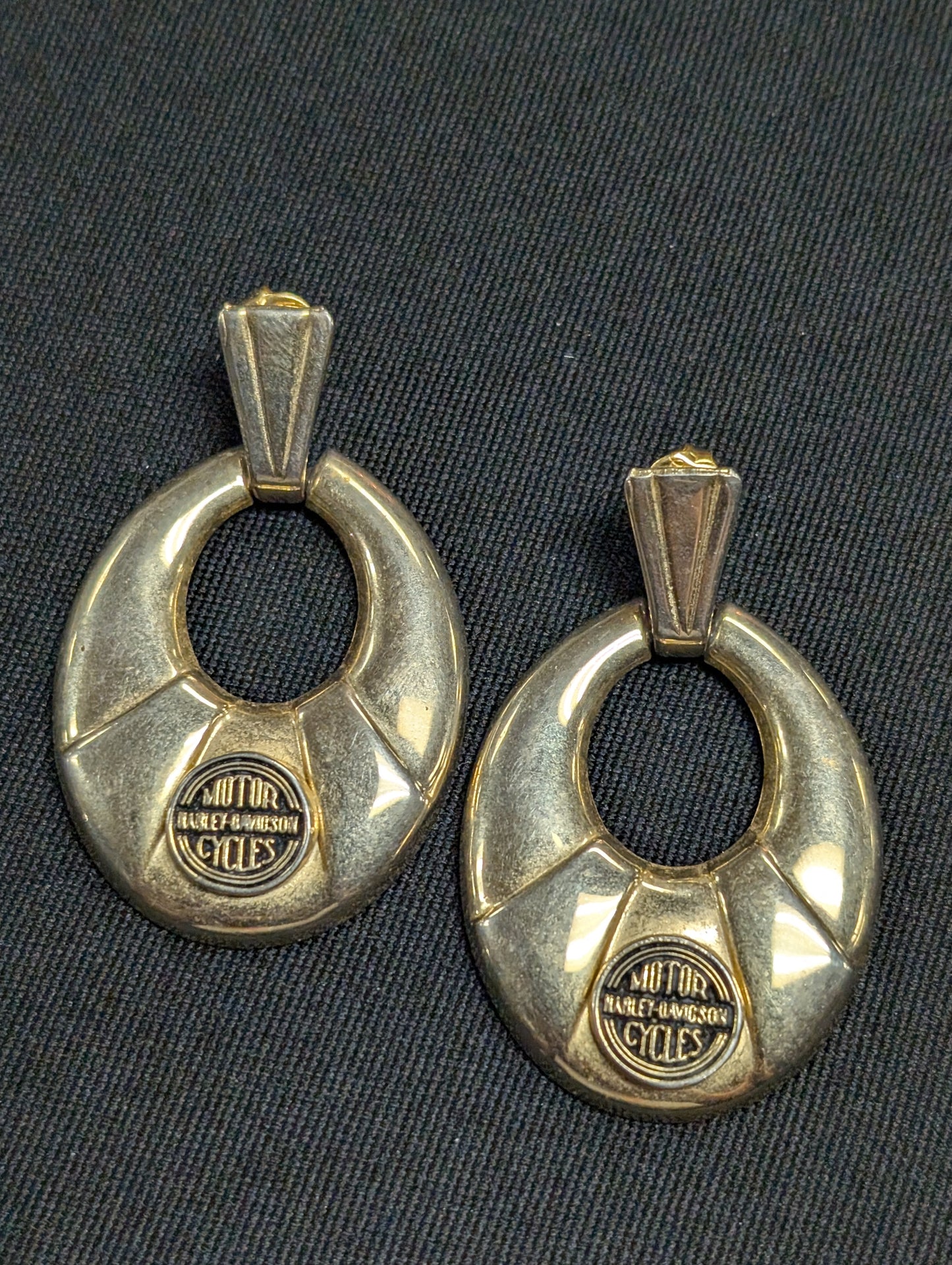 Harley Davidson post hoop earrings