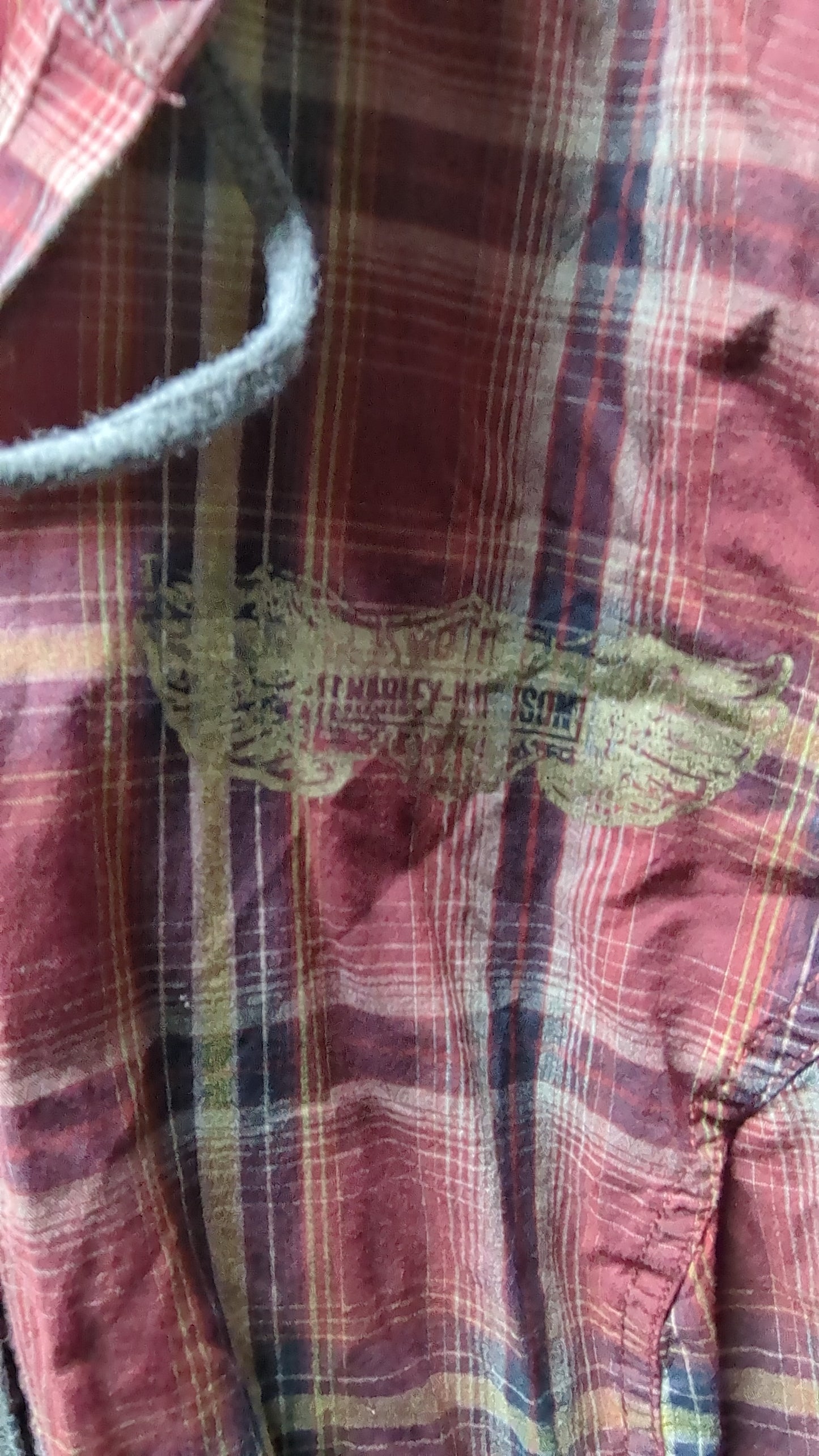 Woman's Harley XL Hooded Long Sleeve Button up