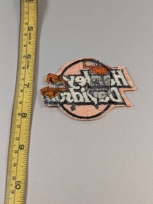 Vintage Harley-Davidson Script Logo Patch – Gauze Back