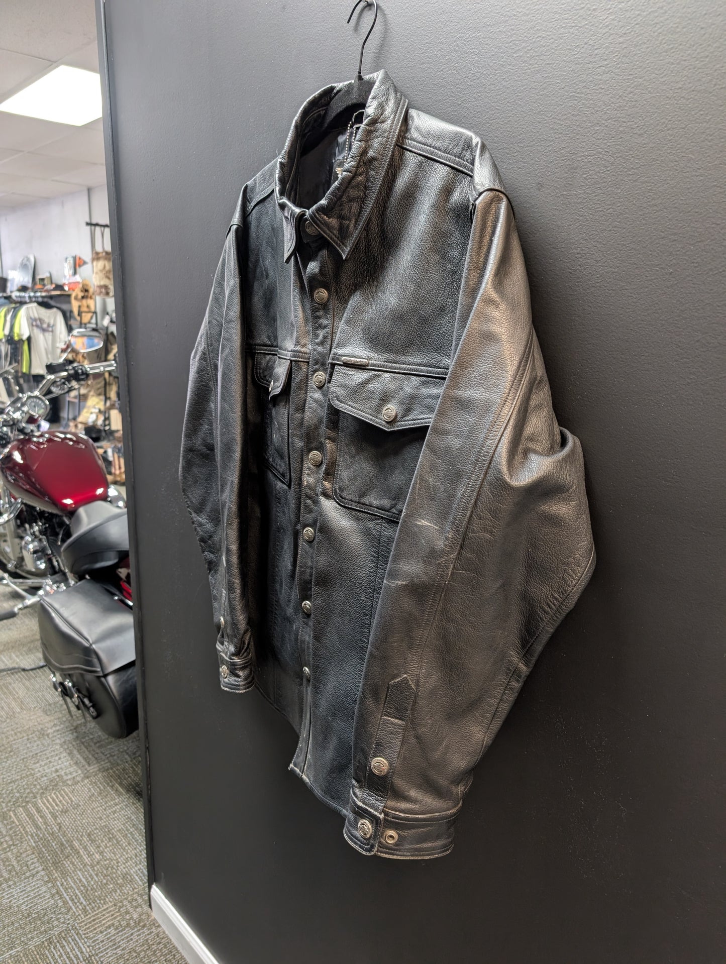 Vintage leather Harley jacket XL