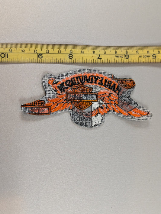 Vintage Harley-Davidson Winged Eagle Banner Patch – Gauze Back