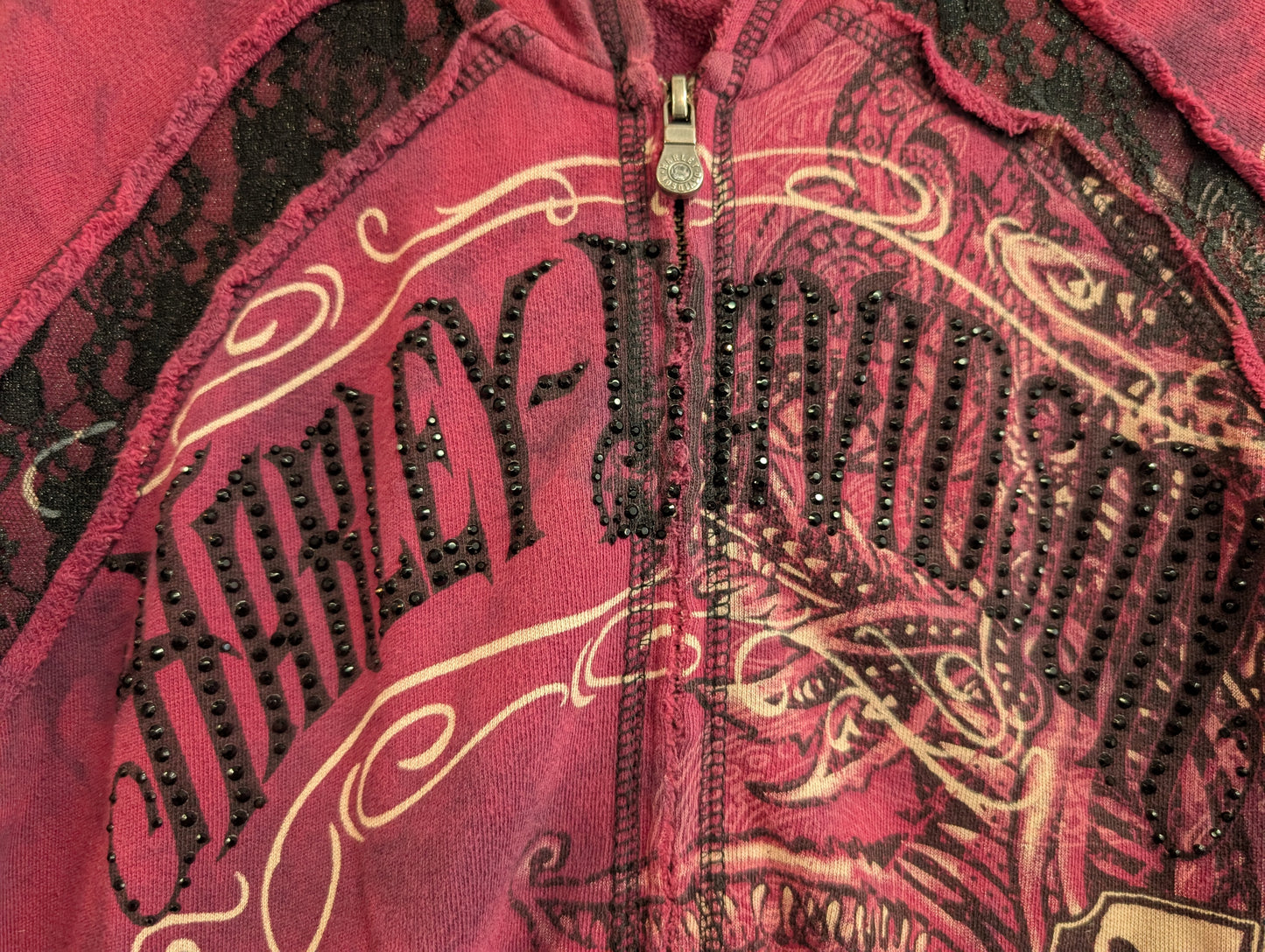 Harley Davidson Lace Zip up Hoodie
