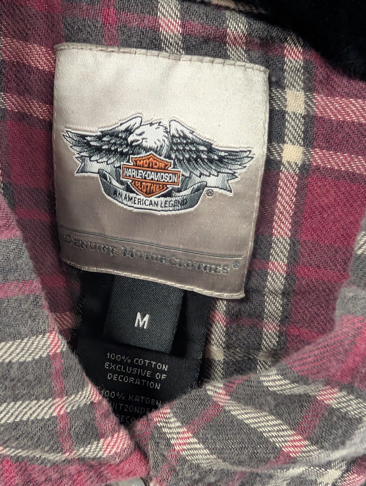 Women's Plaid Harley Davidson Flannel Size Medium