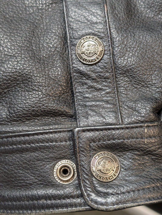 Vintage leather Harley jacket XL