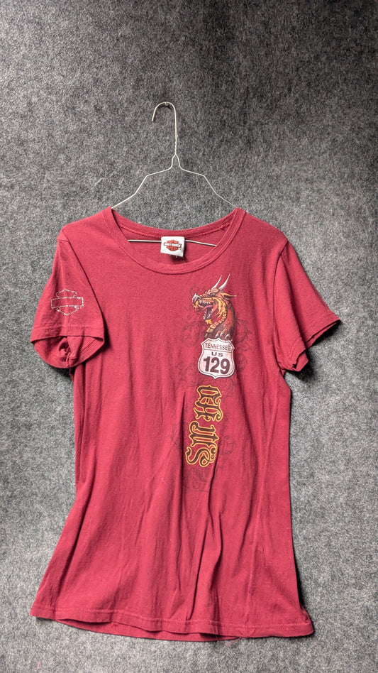 Harley-Davidson “Tail of the Dragon” Women’s Tee 2xl Smoky Mountain Harley-Davidson, Maryville TN