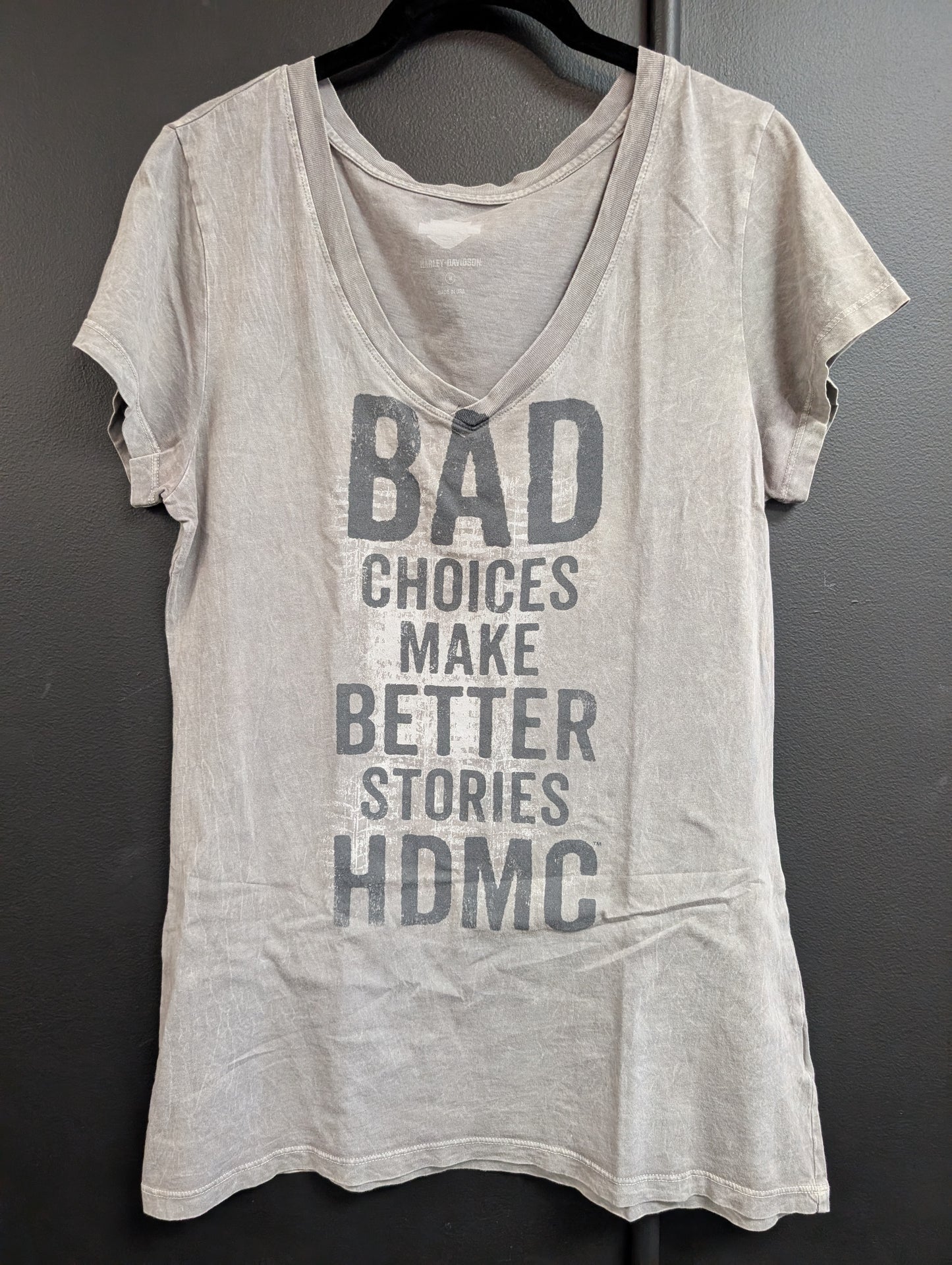 Bad choices Make better stories Harley-Davidson women's medium t-shirt