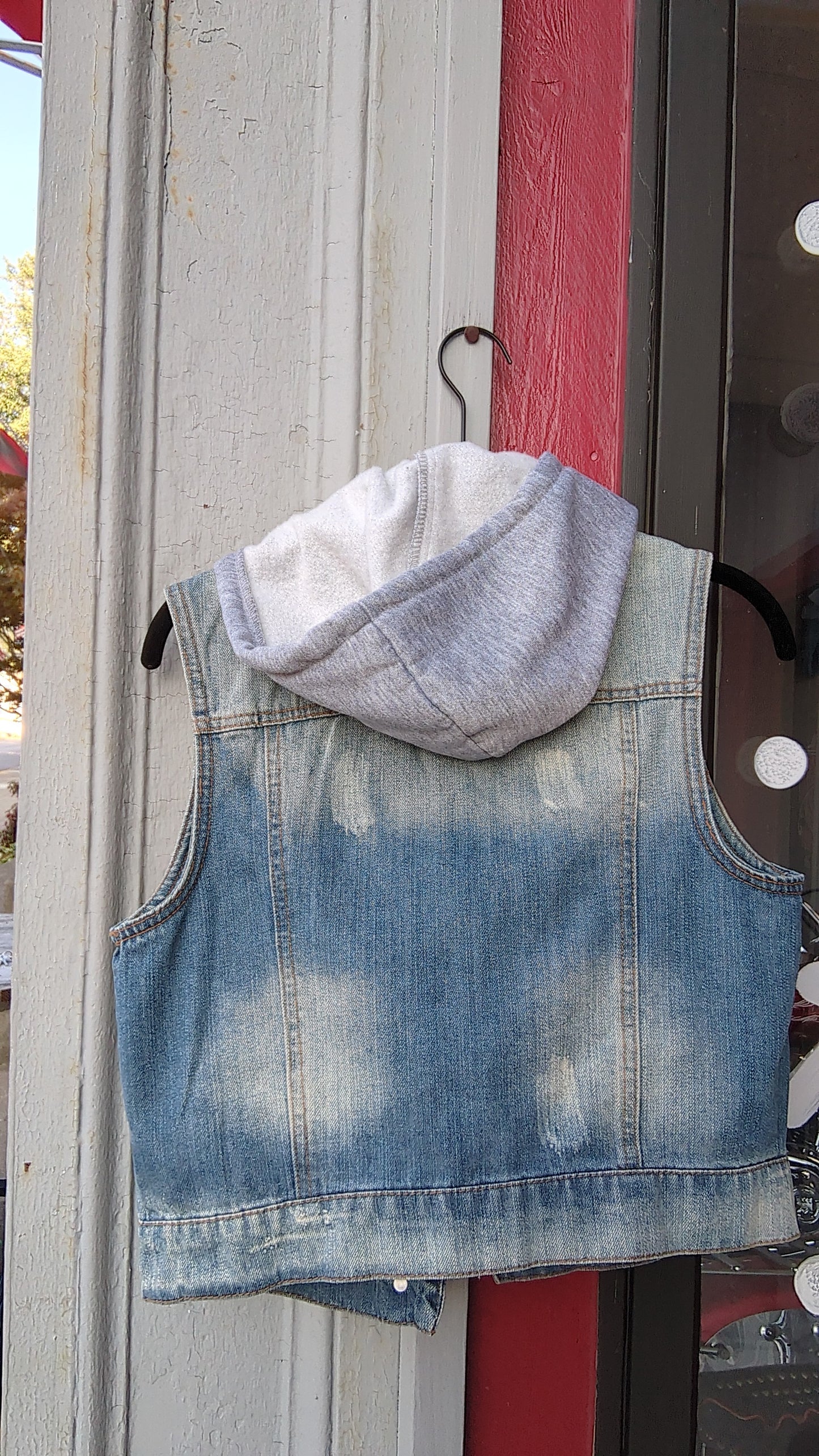 Kids Jeans Vest with Hood