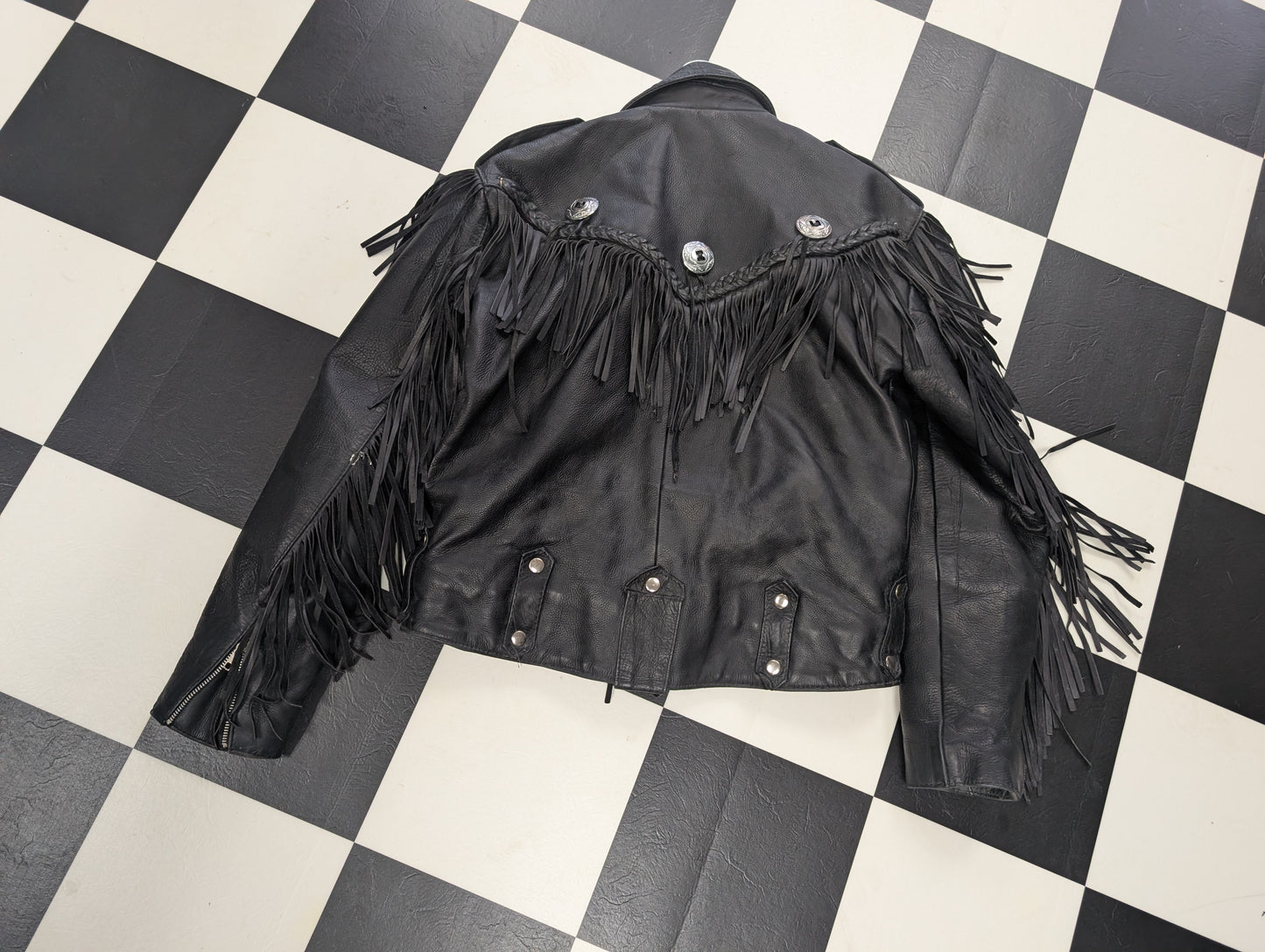 Fringe Vintage First Genuine Leather size Large