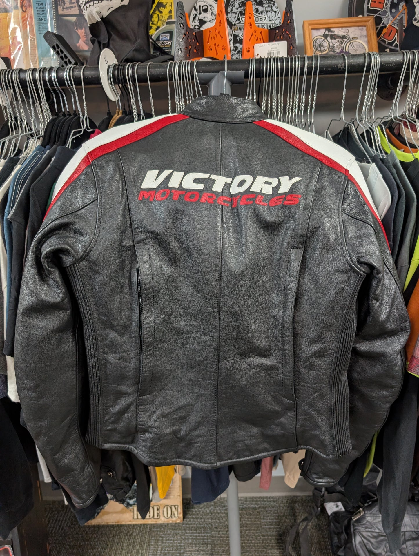 Leather Victory Motorcycle Jacket Women's Medium