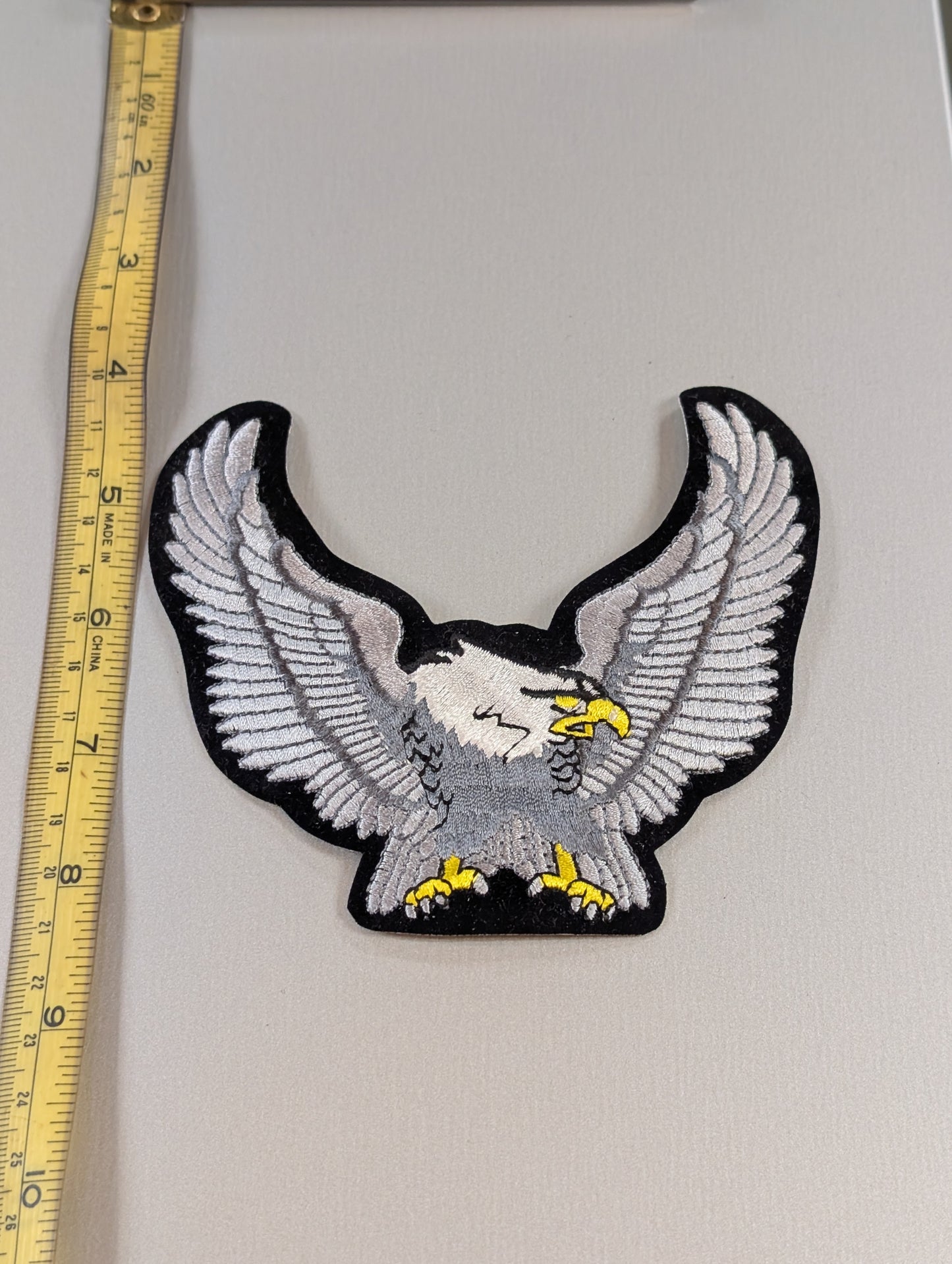 Vintage-Style Embroidered Eagle Patch – Large Winged Design