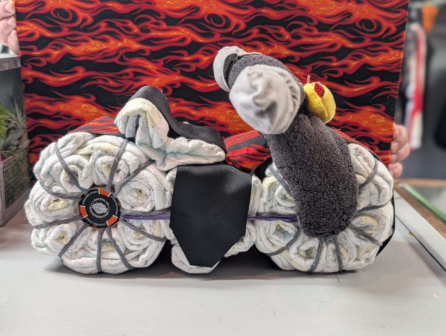 Diaper cake Motorcycle Themed!