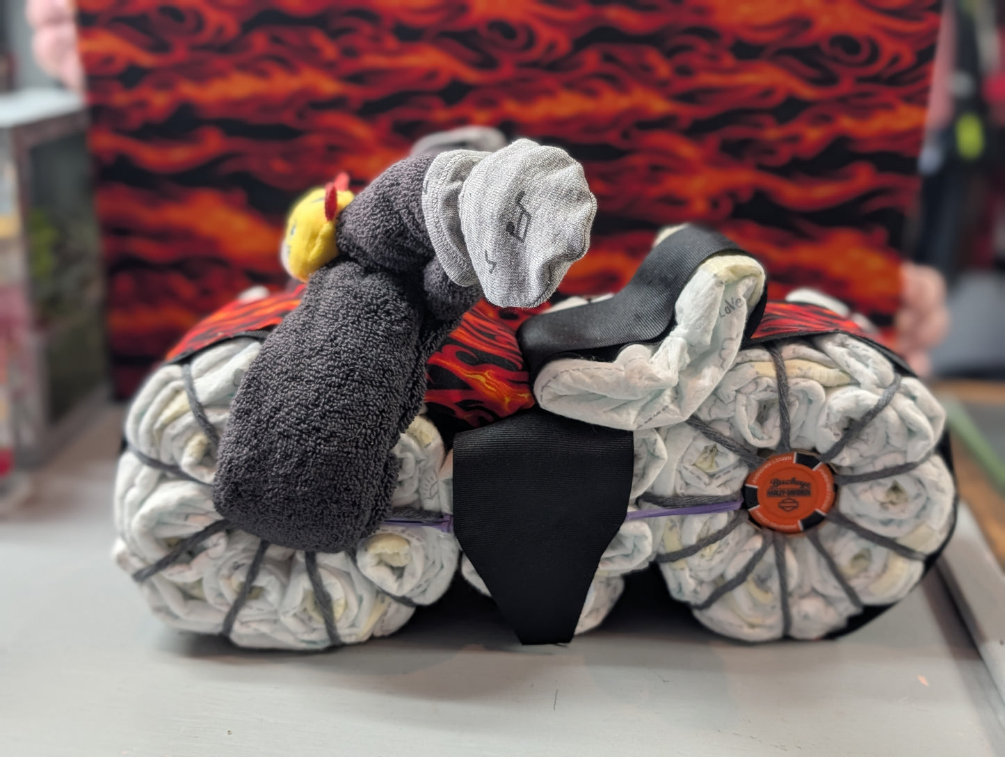 Diaper cake Motorcycle Themed!