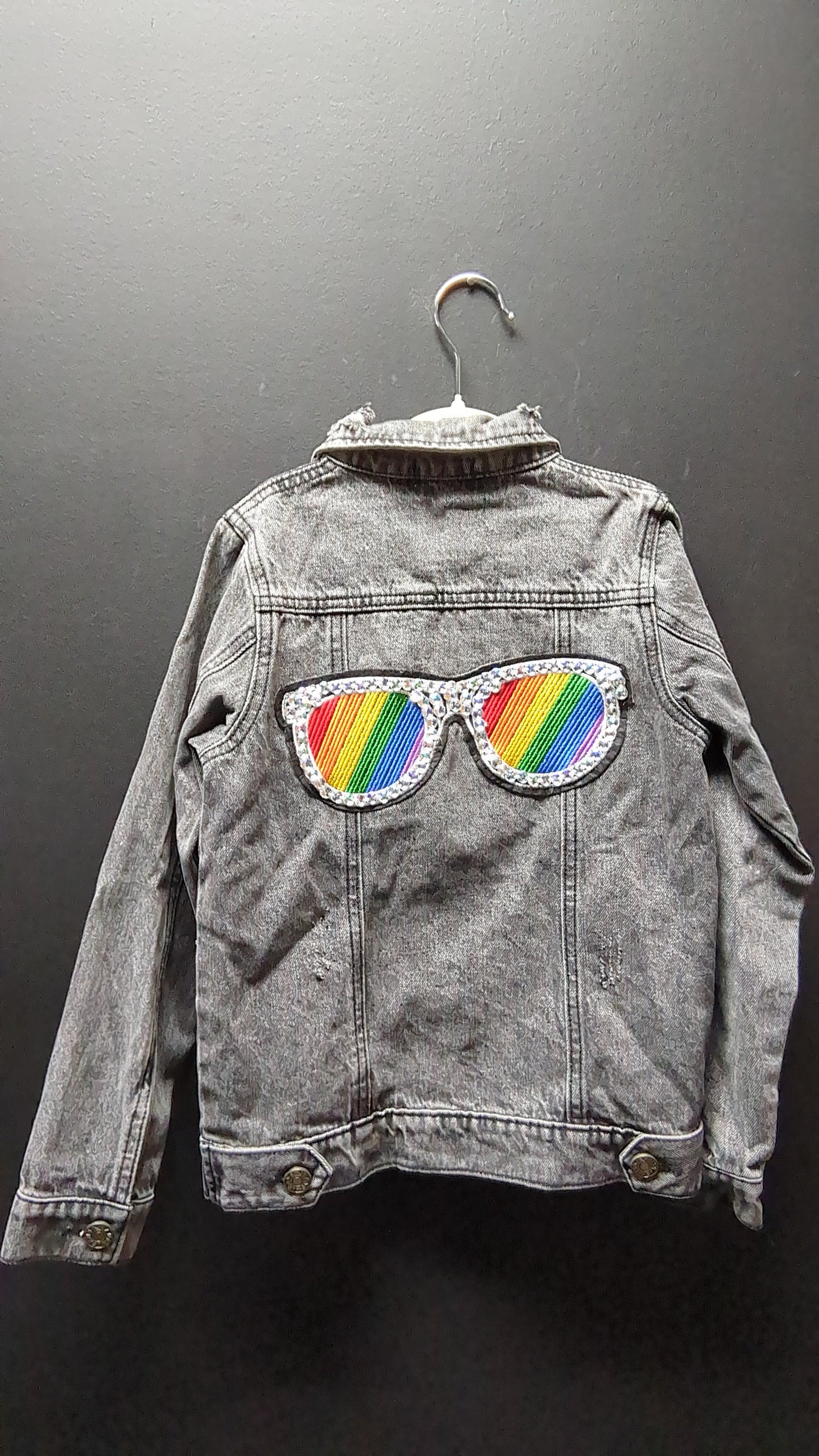 Kids Rainbow Sunglasses Jean Jacket