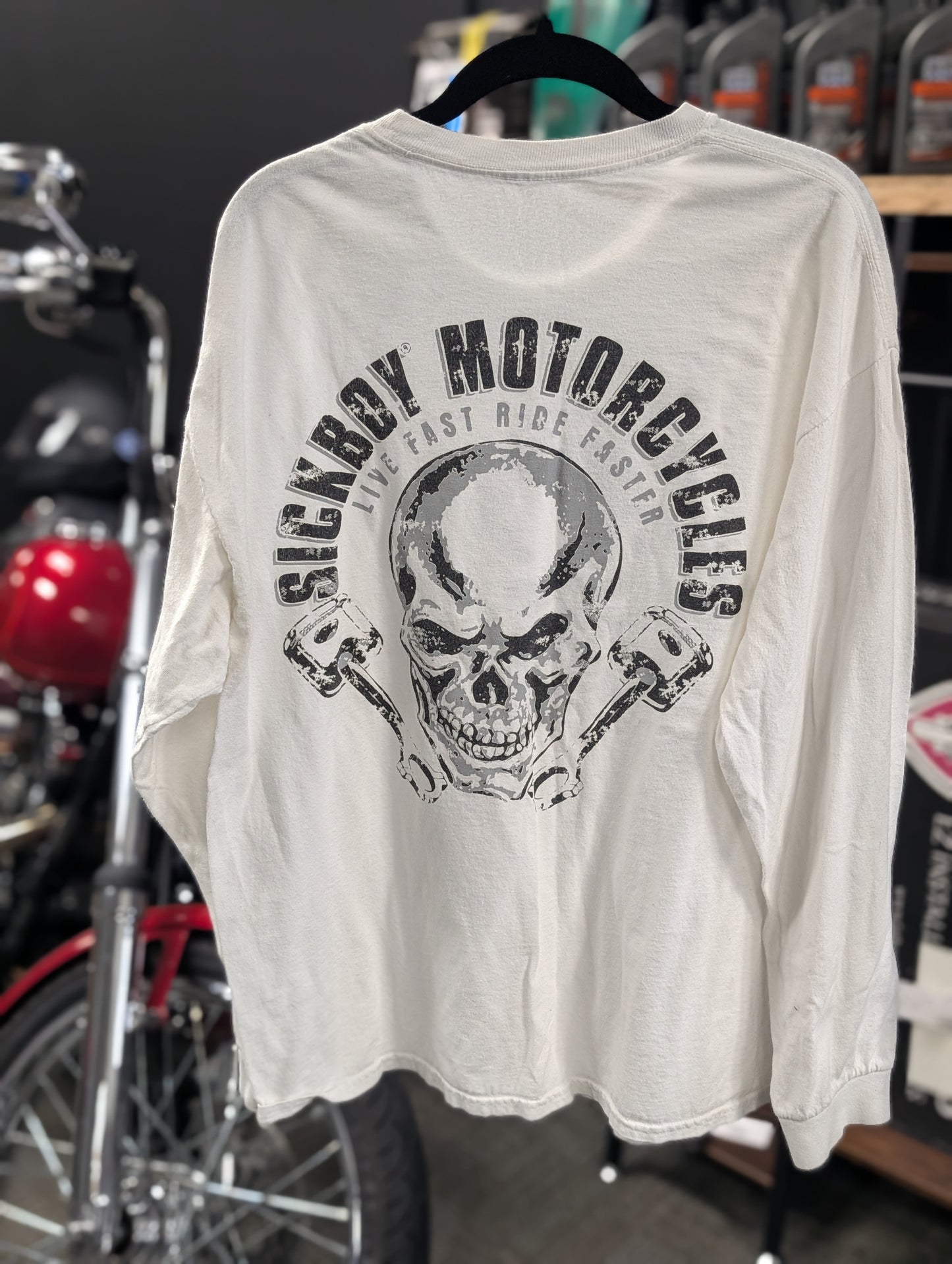 Live fast ride faster men's long sleeve XL
