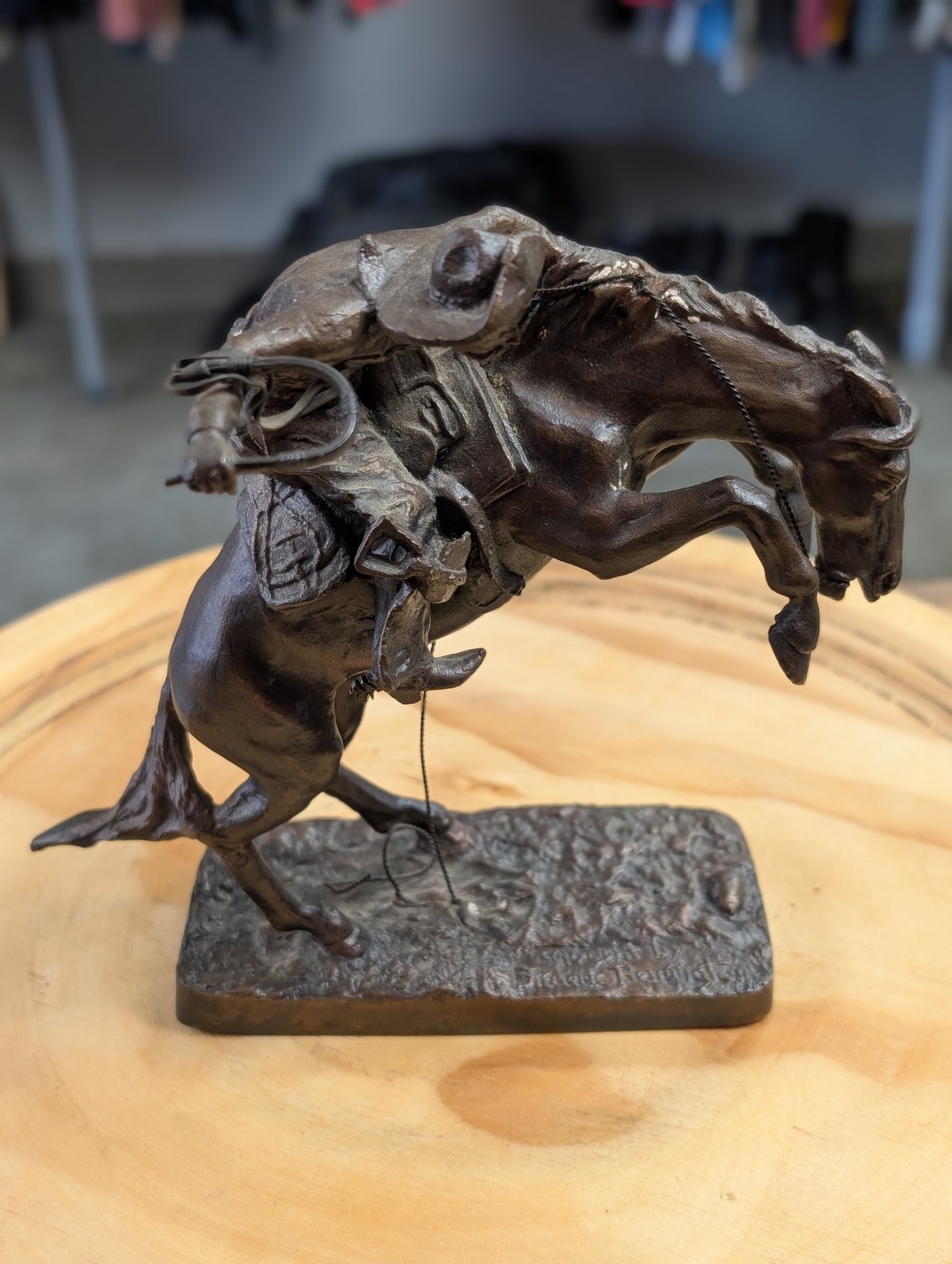 Bronco Buster Bronze Statue