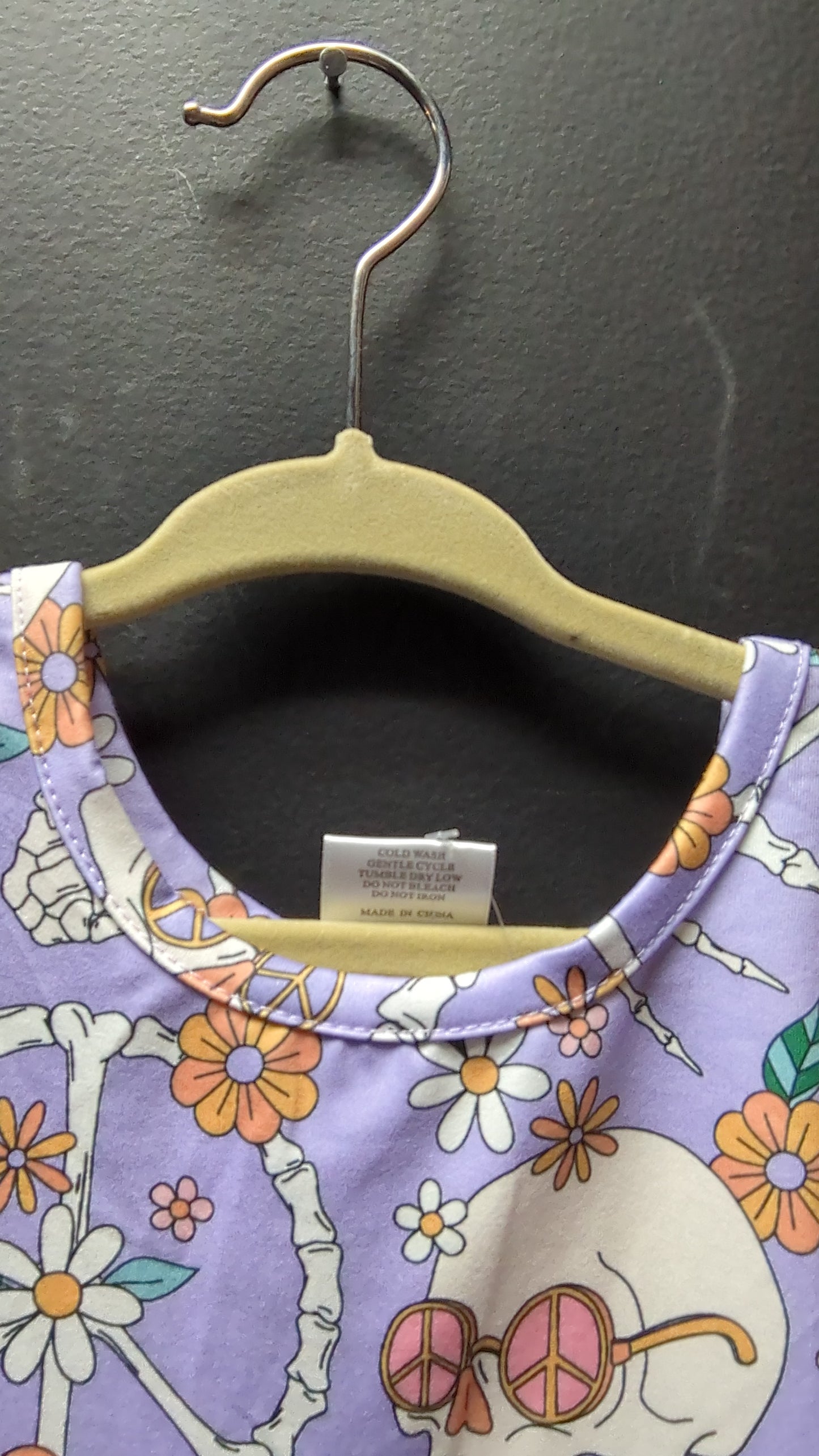 Girls Skeleton Flower Dress