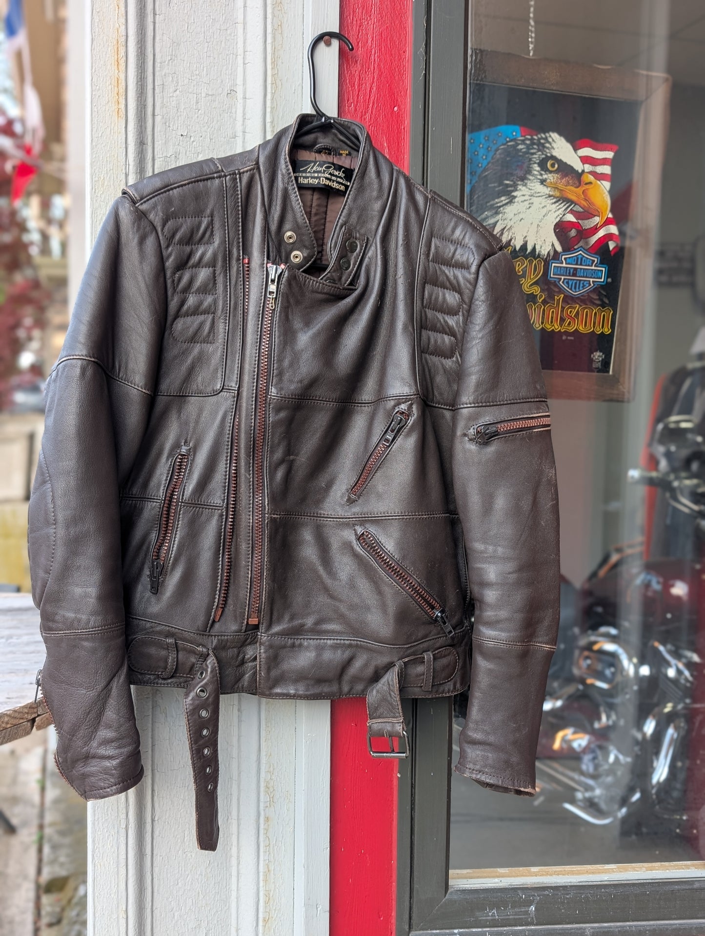 Harley-Davidson vintage size 42 brown riding coat