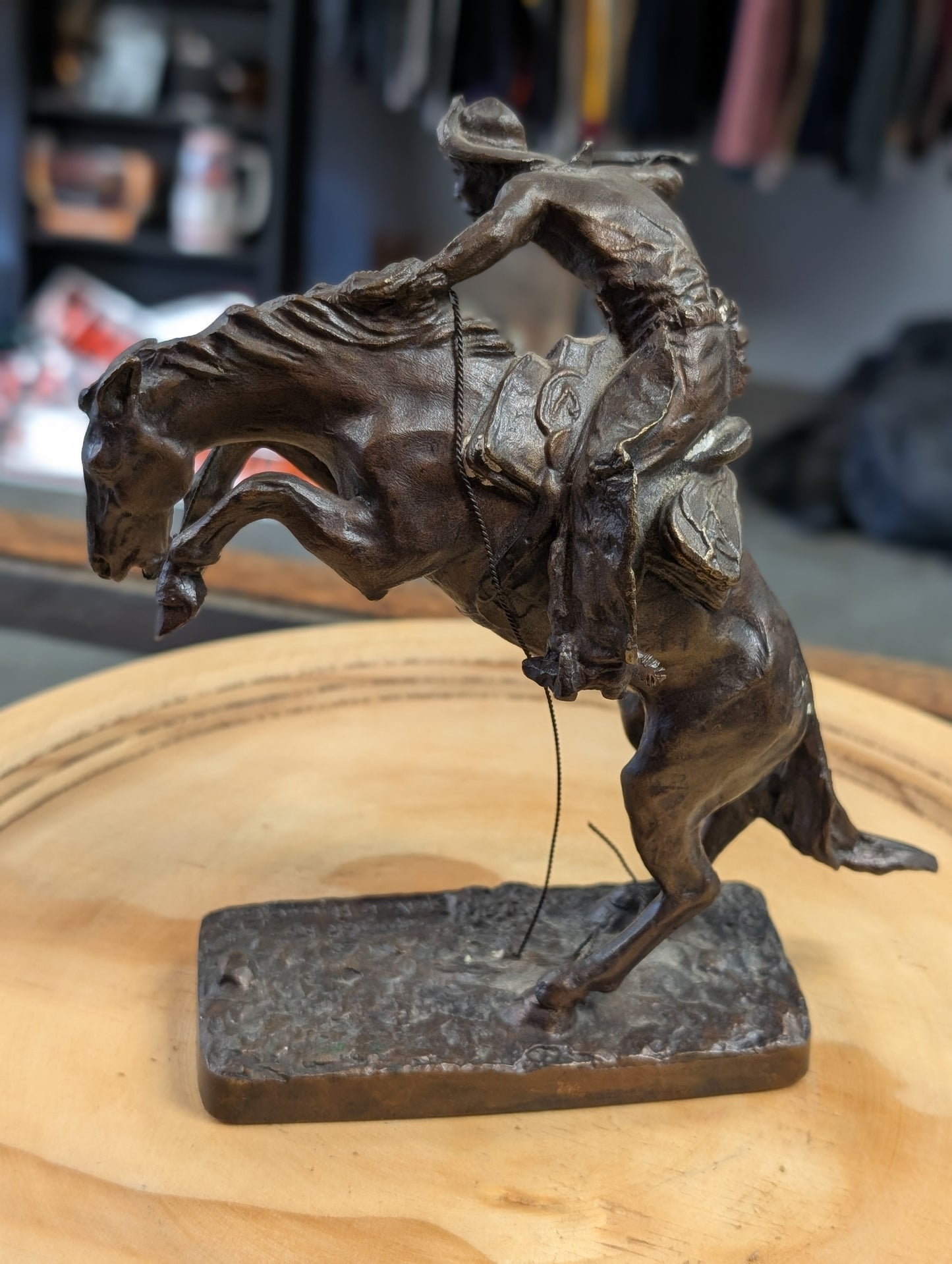 Bronco Buster Bronze Statue