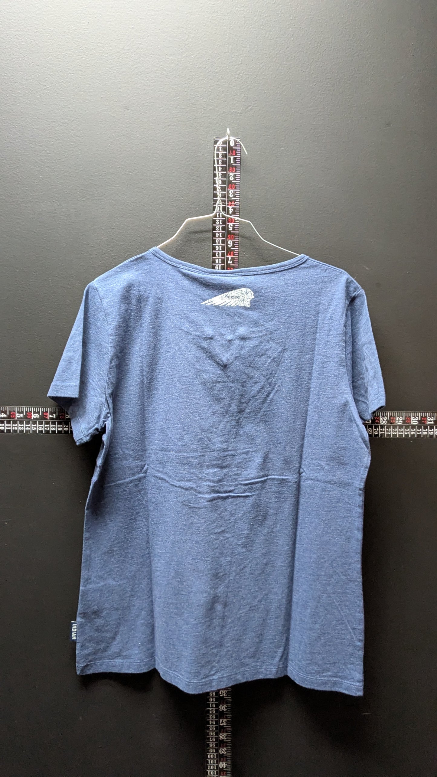 Indian Motorcycle Women’s Graphic Tee – Blue Logo Shirt Size Large NWT