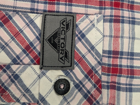 Victory Motorcycle Women's Attitude Plaid Shirt (Flannel) New old Stock Large