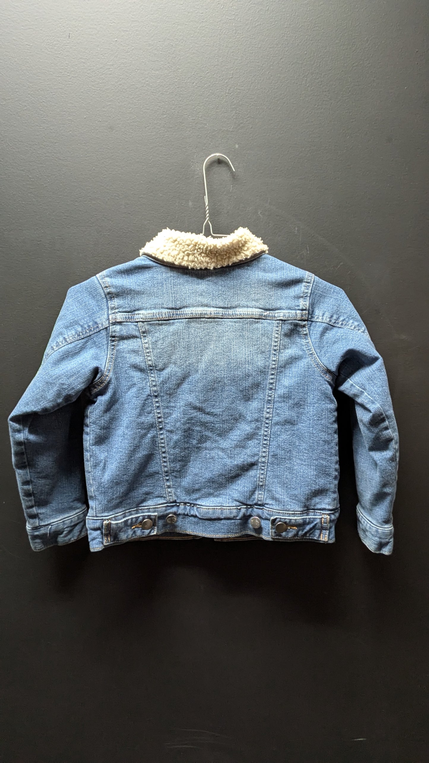 Wonder Nation Sherpa Collar Denim Jacket – Kids XS Size 4-5