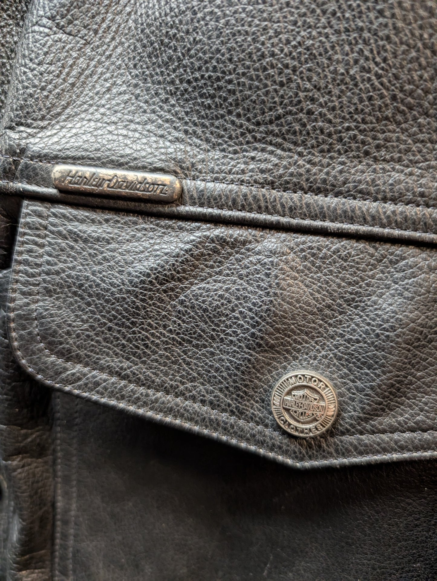 Vintage leather Harley jacket XL