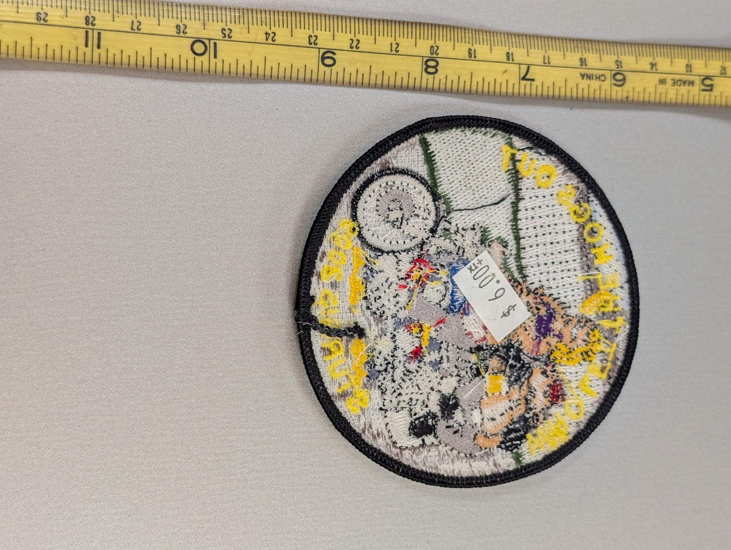 Who let the hogs out vintage patch