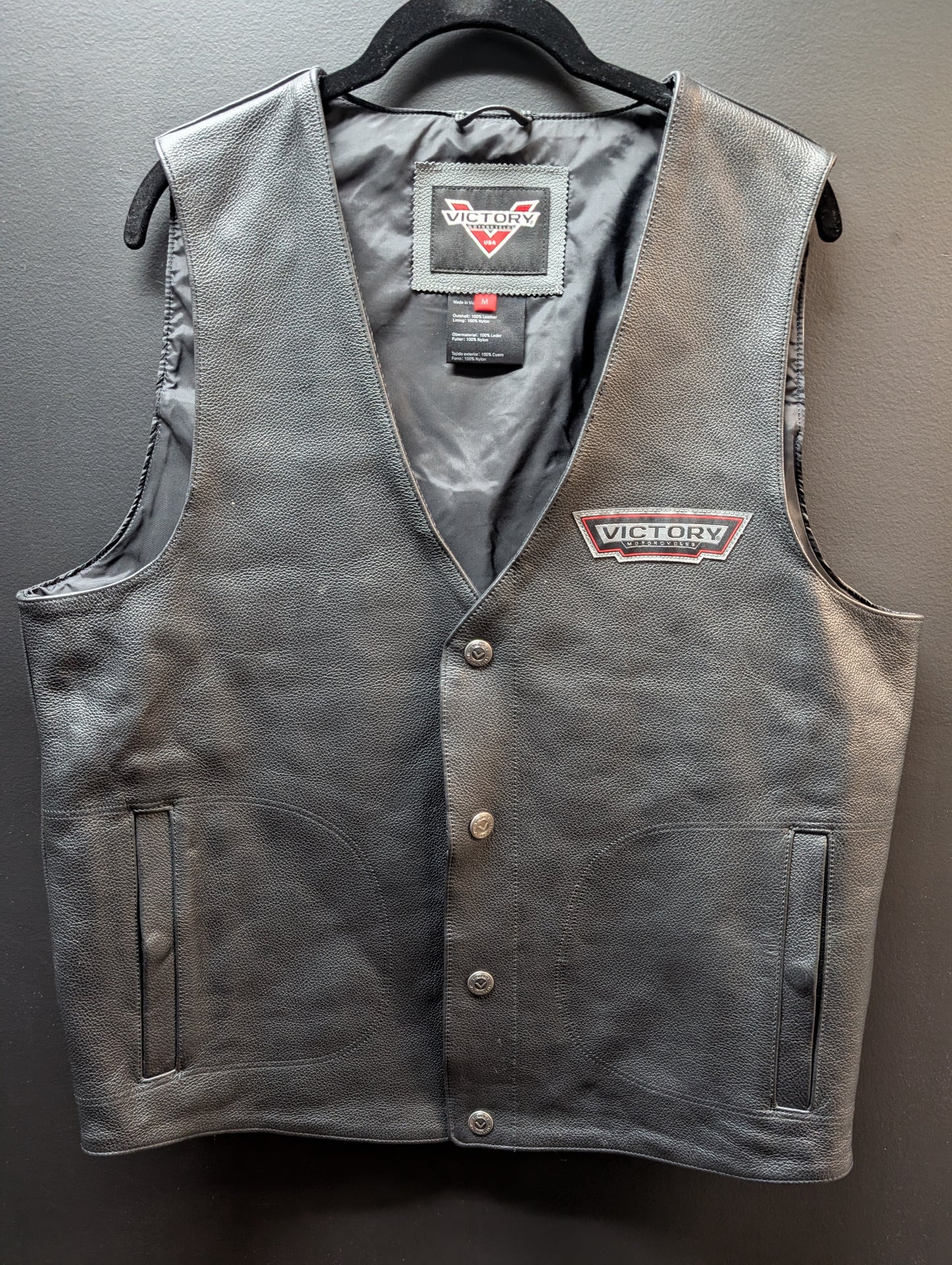 Leather Victory vest size M mens